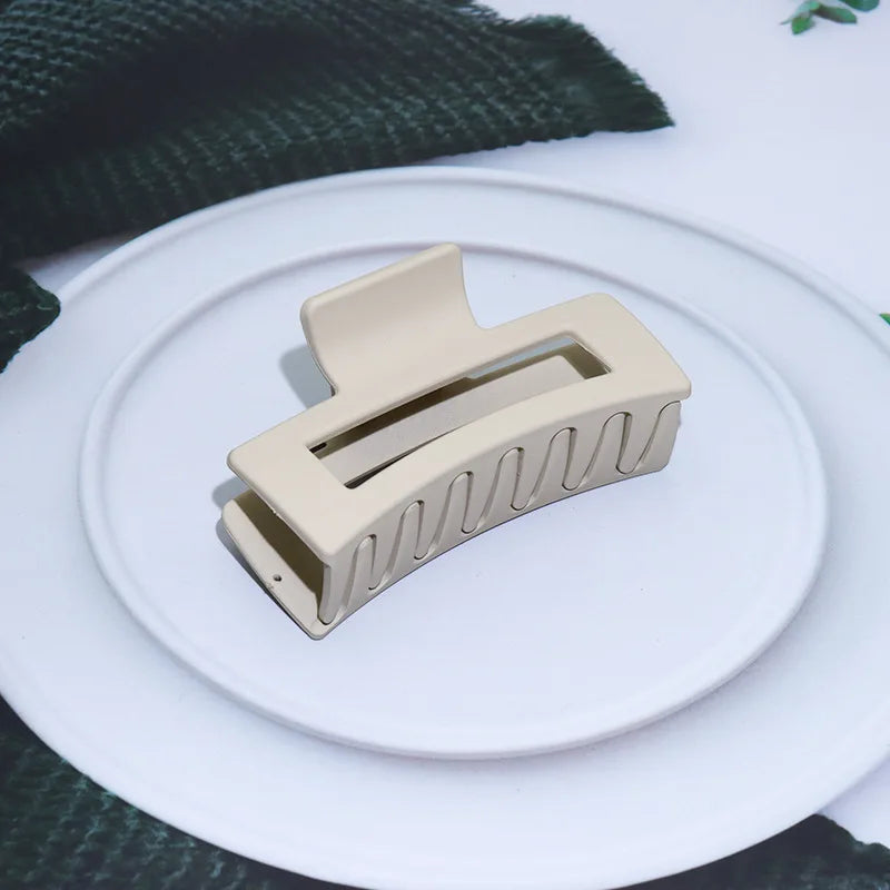 Women's Plastic Quadrate Hair Claws Hair Clips 8.5cm/3.35in Large Size Solid Barrette Crab Hair Clips Fashion Hair Accessories