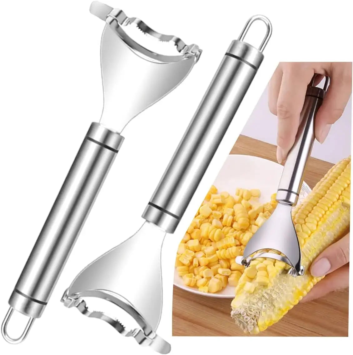 Stainless Steel Corn Peeler Corn Planer Thresher Stripper Cutter Corn Shaver Melon Fruit Planer Sheller Home Kitchen Gadget Tool