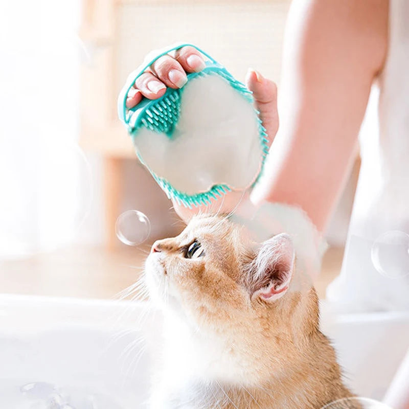 Bathroom Puppy Big Dog Cat Bath Massage Gloves Brush Soft Safety Silicone Pet Accessories for Dogs Cats Tools Mascotas Products