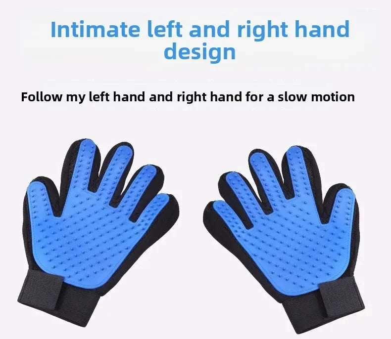1/2PCS Gentle Pet Deshedding Glove 2-in-1 Bath Brush Massager Soft Silicone Tips for Dogs And Cats During Grooming Washing