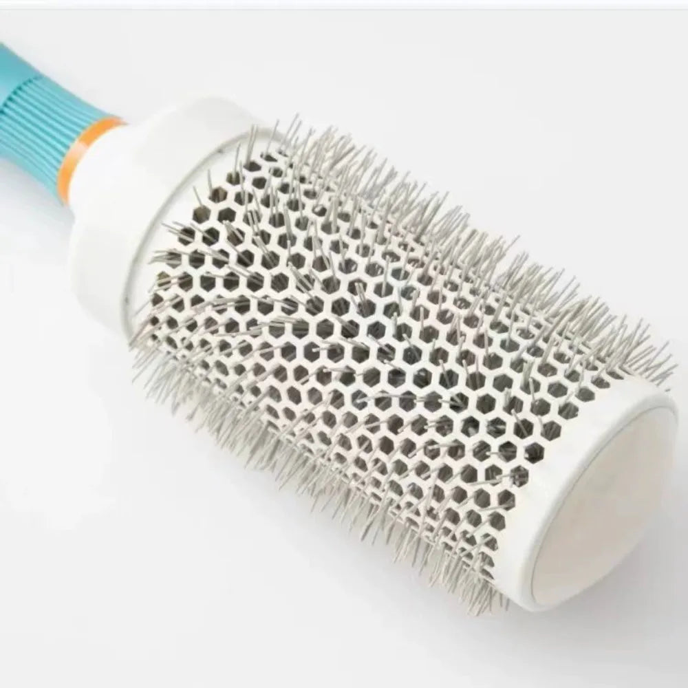 Professional Salon Hair Styling Brush Round Barrel Curly Hair Comb Hairdressing Comb Wet and Dry Dual Use Hairbrush Roller Tools