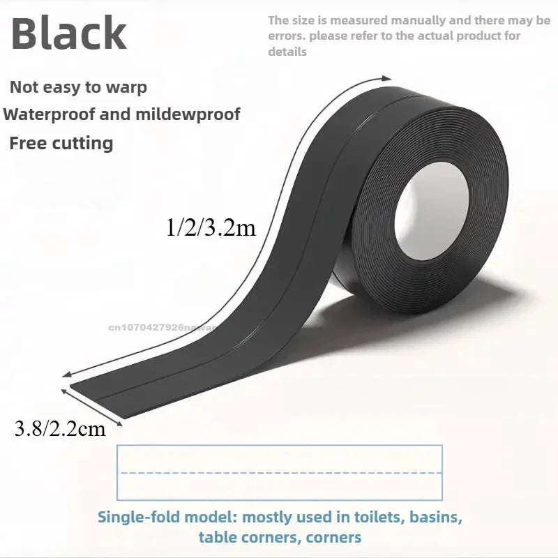 PVC Sealing Tape For Bathroom Kitchen Caulk Strip Tape Self Adhesive Waterproof Wall Stickers Mold Proof Sealing Tapes