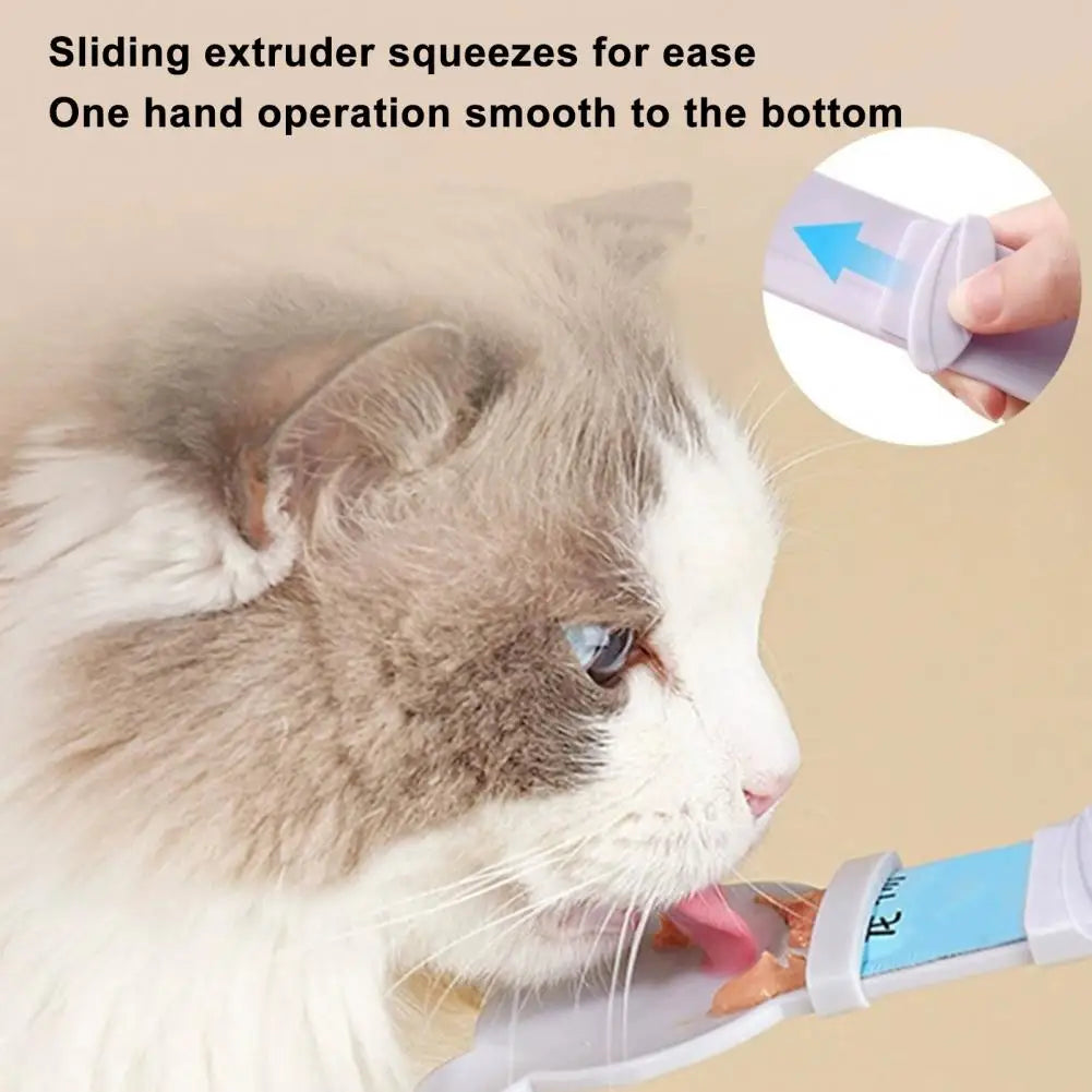 Cat Strip Feeder Spoon Long Handle Lickable Wet Food Feeder for Cats Pet Meat Mud Food Squeeze Dispense Spoon Pet Supplies