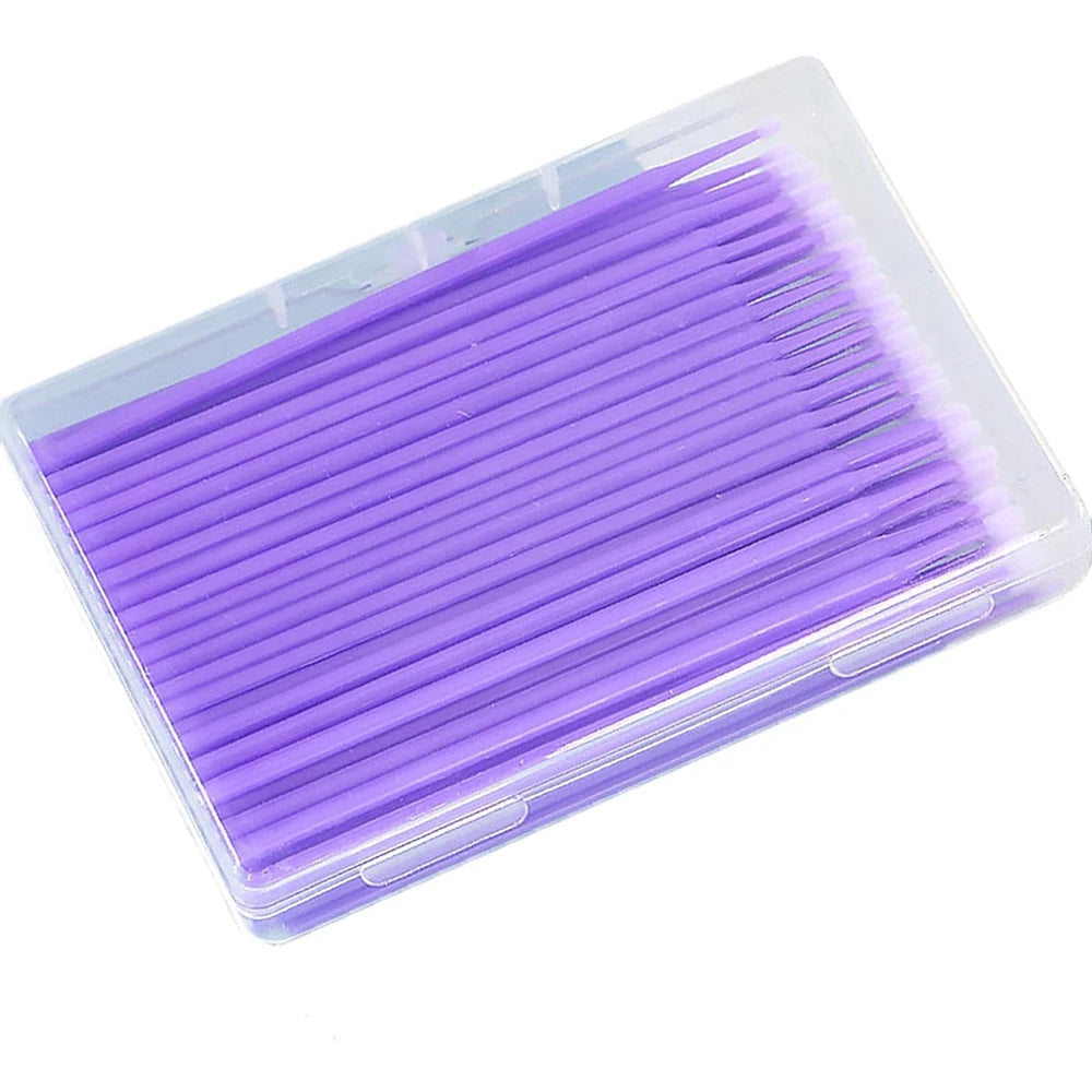 100pcs/box Disposable MicroBrush Eyelash Cleaning Brush Lash Extension Individua Tool For Eyelashes Removing Swab Accessories