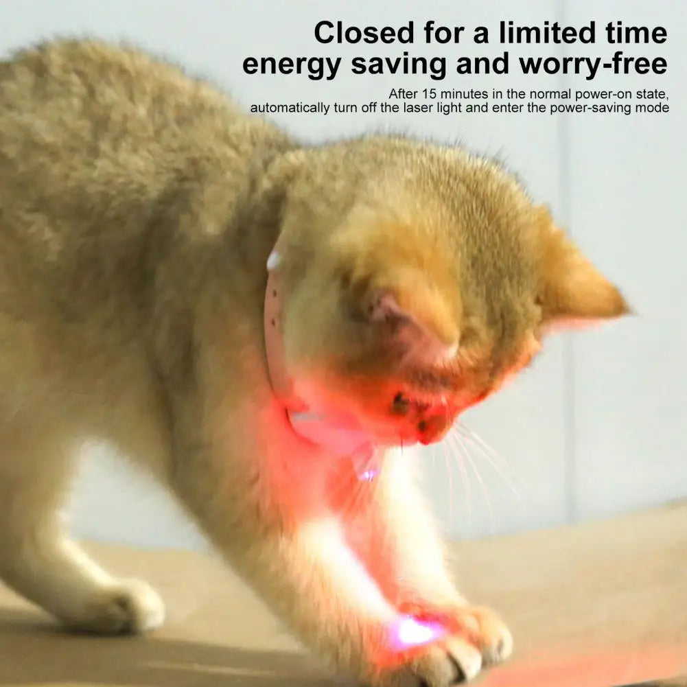 Smart Laser Cat-teasing Collar Laser Rechargeable Auto Infrared Interactive Pet Kitten Toys for Relieve Anxiety Pet Supplies