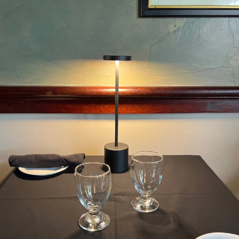 Decorative Table Lamp LED Waterproof Rechargeable Night Light Touch Dimming Bar Living Room Reading Camp Light