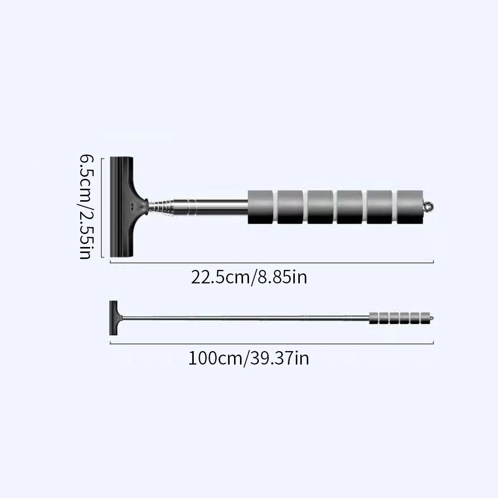 Car Rearview Mirror Wiper Telescopic Handle Car Rearview Mirror Wiper Durable Stainless Auto Glass Cleaning Tools Cleaning Brush