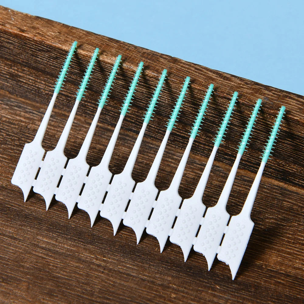 100-200Pcs/box Interdental Brush Soft Rubber Teeth Cleaning Tools Dental Toothpicks Between Teeth Toothbrush Oral Hygiene Care