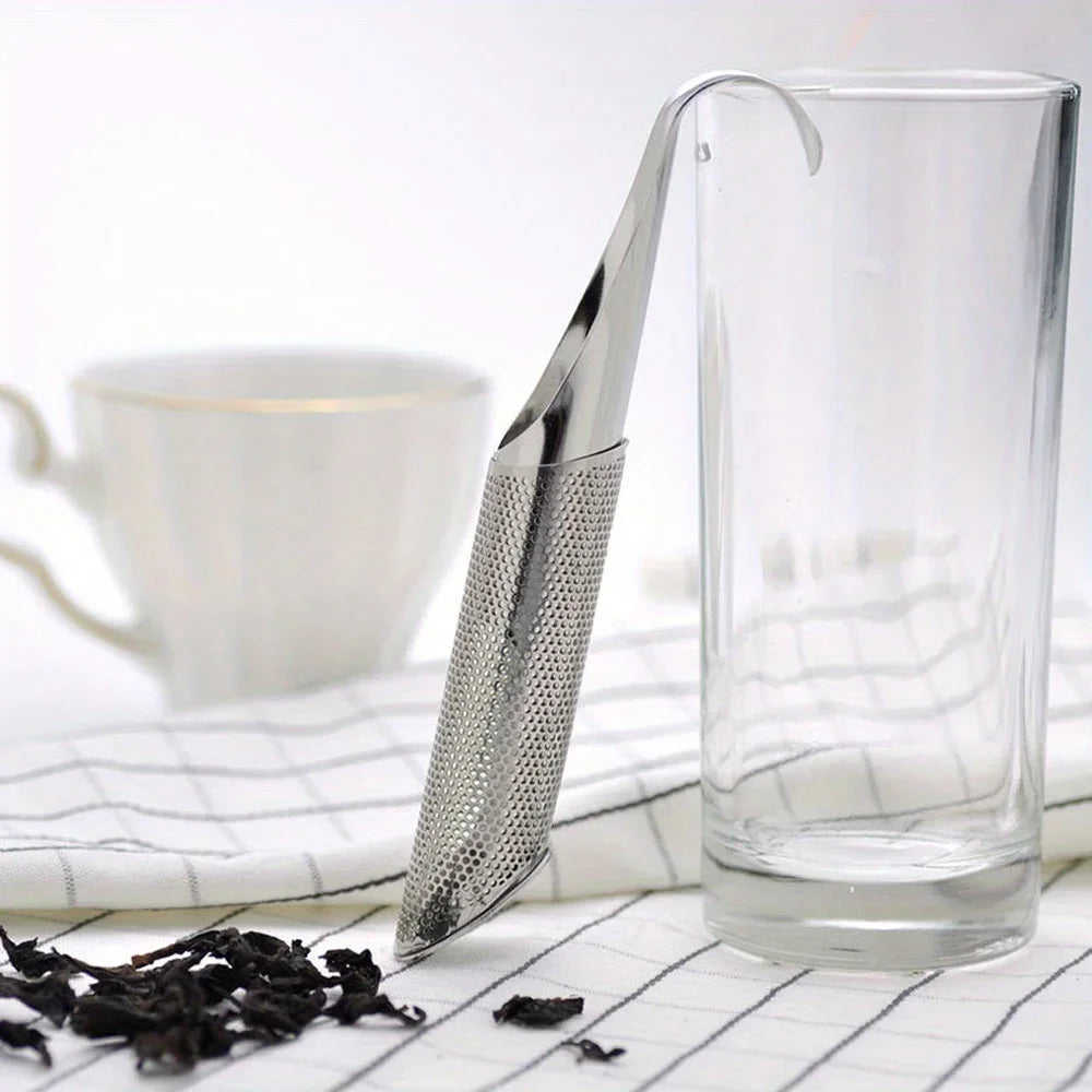 New Stainless Steel Tea Infuser Creative Pipe Shape Metal Tea Strainer Hanging Filter For Mug Teapot