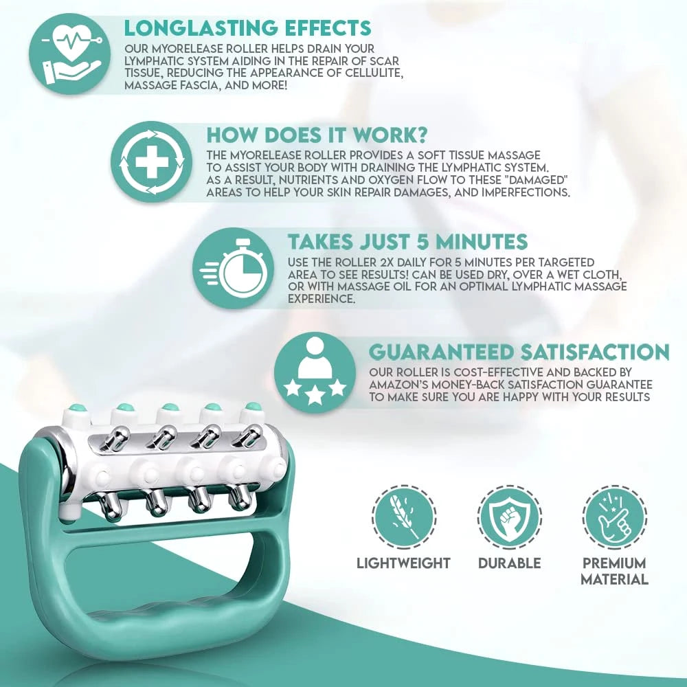 Cellulite Massager Fascia Release and Muscle Massage Roller Mini Trigger Point Deep Tissue Myofascial Release Tool Body Massager