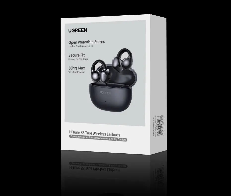 UGREEN HiTune S3 Open Ear Clip True Wireless Earbuds TWS Bluetooth Sports Earphones Headphones in Mic with Earhooks & Ear Hook