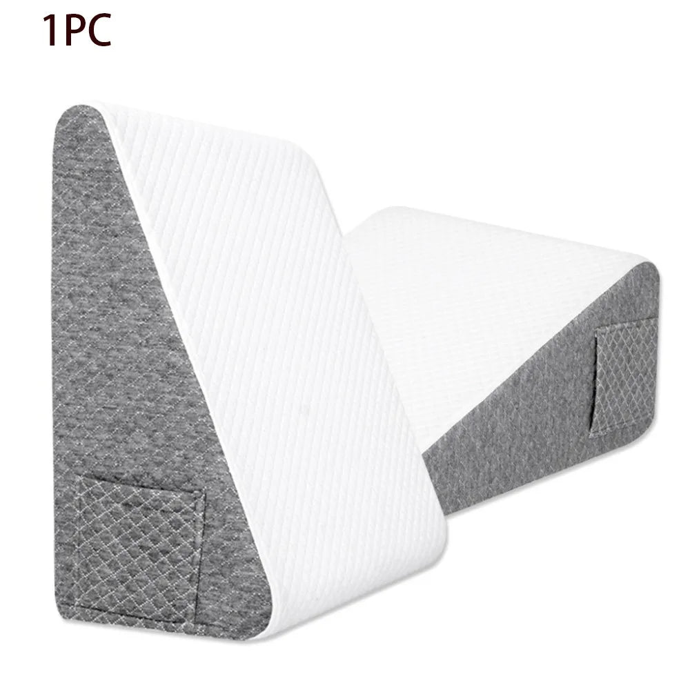 Memory Foam Core Leg Pillow Washable Removable Cover Triangle Support Pillow Breathable Side Sleeping