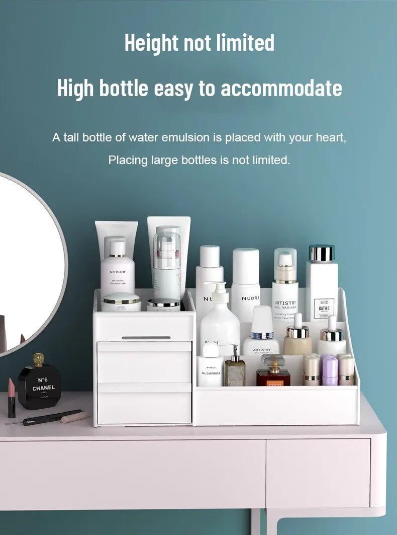 Large Capacity Cosmetic Storage Box Makeup Drawer Organizer Jewelry Nail Polish Makeup Container Desktop Sundries Storage Box