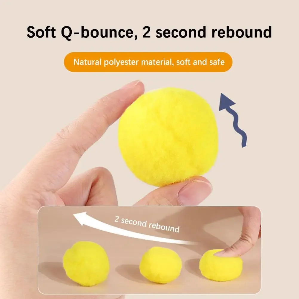 Cat toy interactive shooting training toy creative mini shooting gun game plush ball toy suitable for cats to play at home