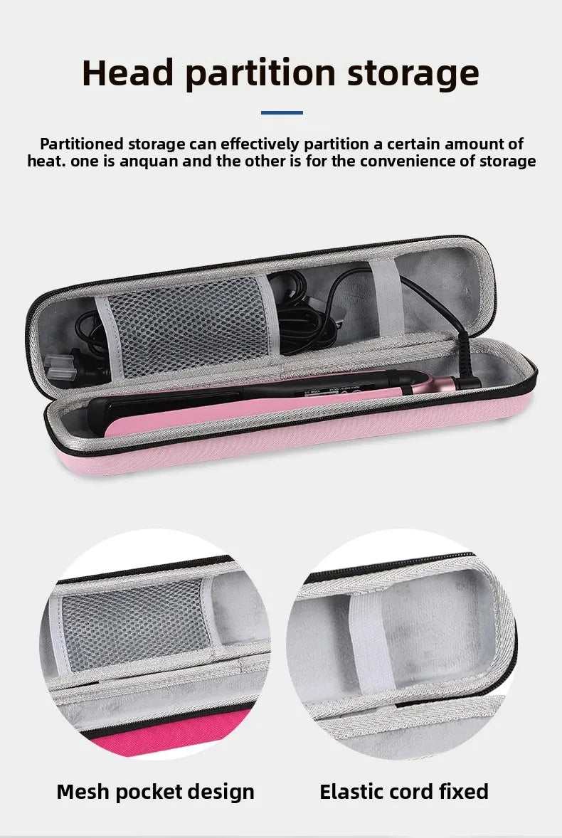 Curling Iron Travel Case Hard Carry Bag Straightener Curling Irons Styler Handle EVA Flat Cases Vacation Styling Accessories