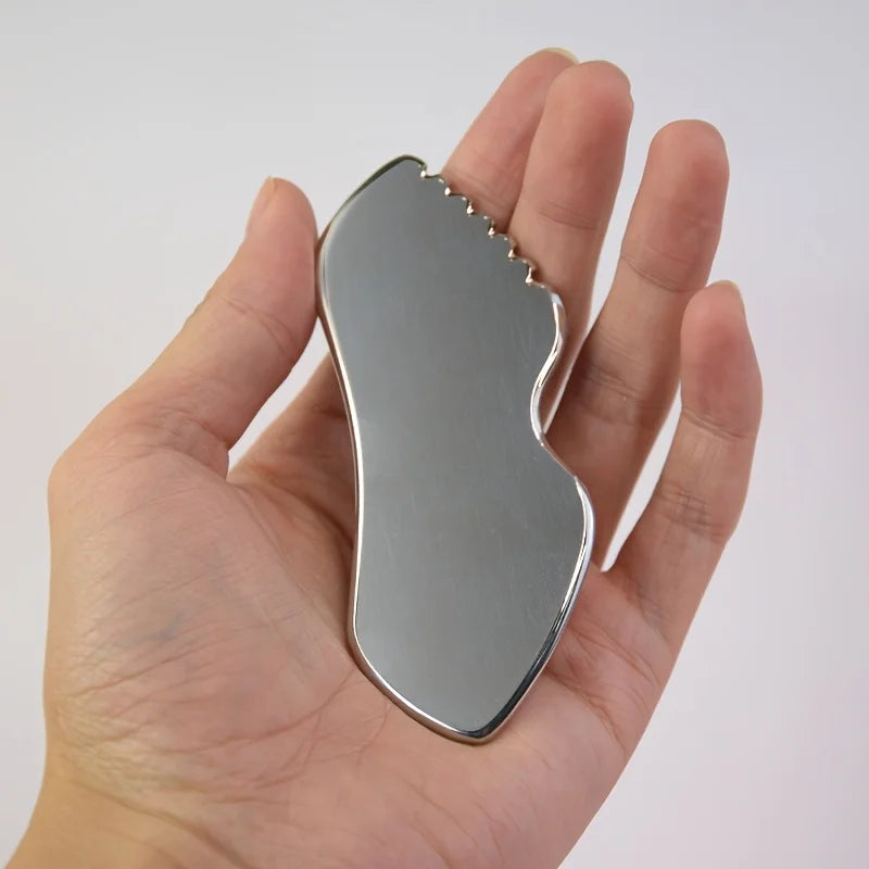 Stainless Steel Gua Sha Facial Tools Metal Detail Gua Sha Stone Body Massager Face Guasha Face Sculpting Tool Skin Care