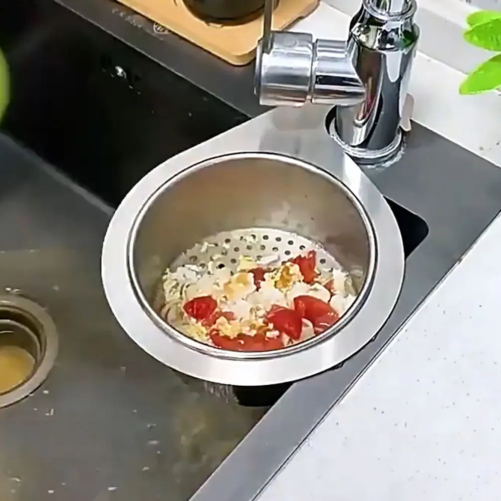 Stainless Steel Swan Sink Strainer Basket Removable Goosehead Storage Drainage Basket Goosehead Hanging Wet & Dry Drainage Racks