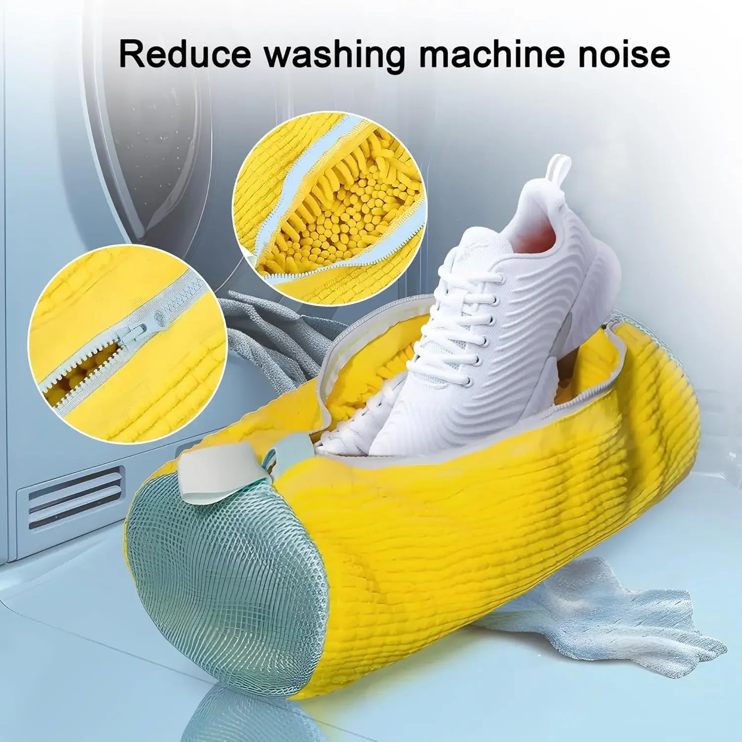 Washable Shoe Washing & Drying Bag with Soft Fiber - Durable Polyester Laundry Protector for Shoes laundry organizer