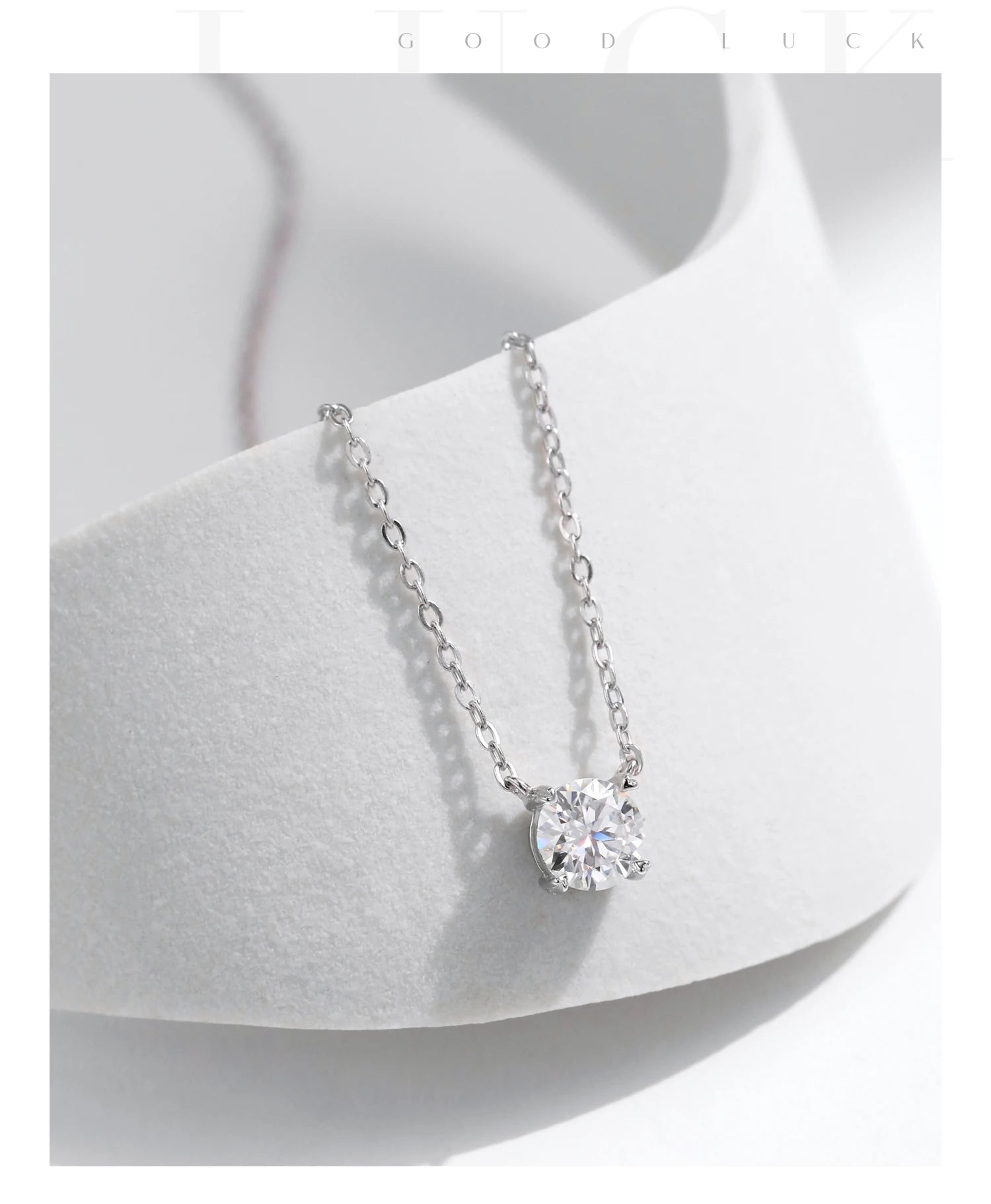 MODIAN Moissanite Pendant Necklace D Color 0.8CT Lab Diamond For Women Wedding Engagement 925 Sterling Silver Fine Jewelry Gift