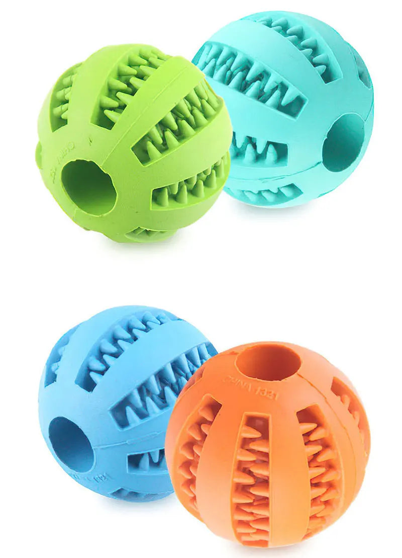 Dog Rubber Leakage Ball Dogs Molar and Teeth Cleaning Chew Balls Training Slow Pet Interactive Elasticity Ball for Pet Products