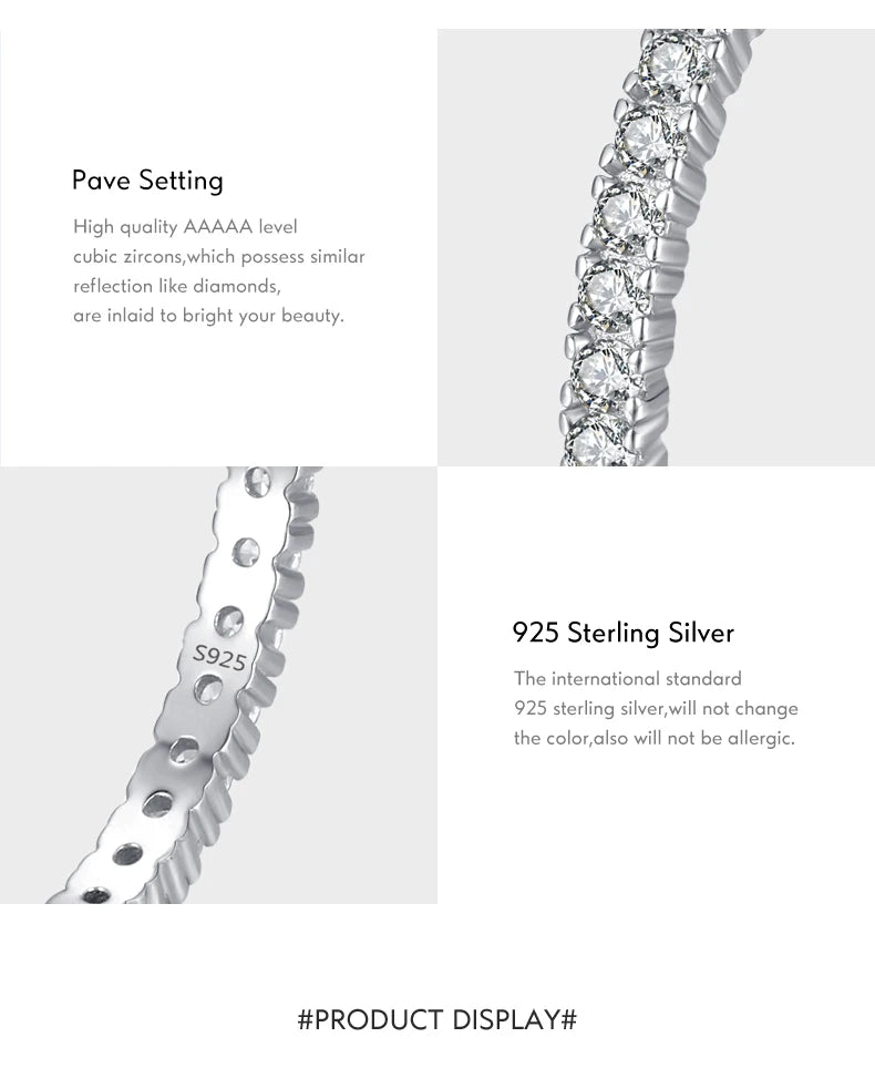 MODIAN 925 Sterling Silver And Gold Classic Sparkling Zircon Wedding Engagement Band Promise Bridal Ring For Women Fine Jewelry Gift