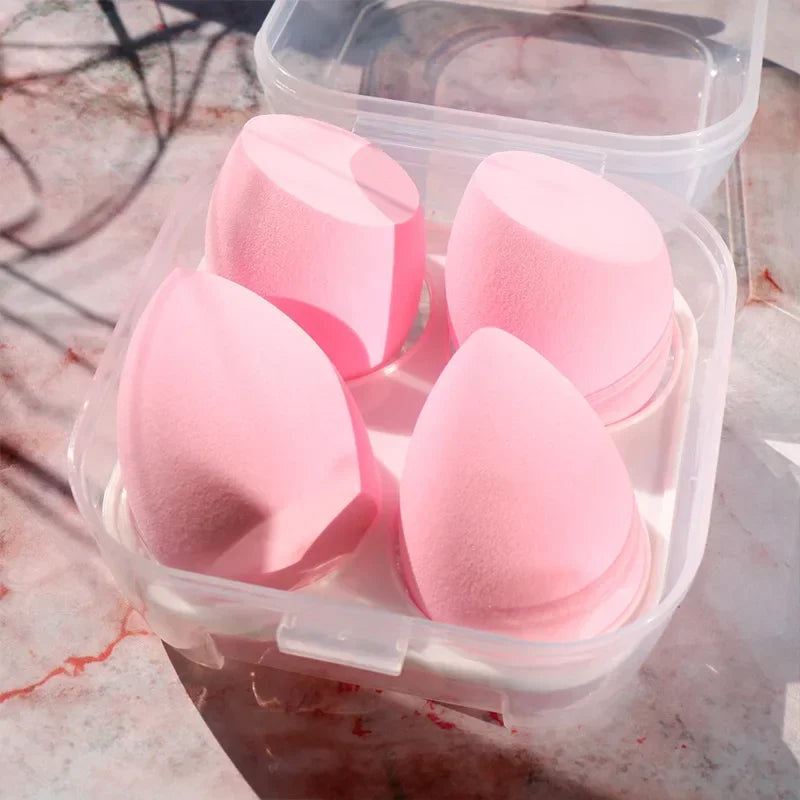 4pcs Makeup Sponge Cosmetic Puff Dry and Wet Combined Cosmetic Egg Women Foundation Powder Puff Bevel Cut Makeup Sponges