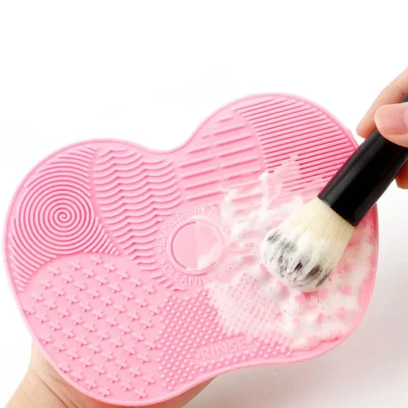 Silicone Brush Cleaner Cosmetic Make Up Washing Brush Gel Cleaning Mat Foundation Makeup Brush Cleaner Pad Scrubber Board