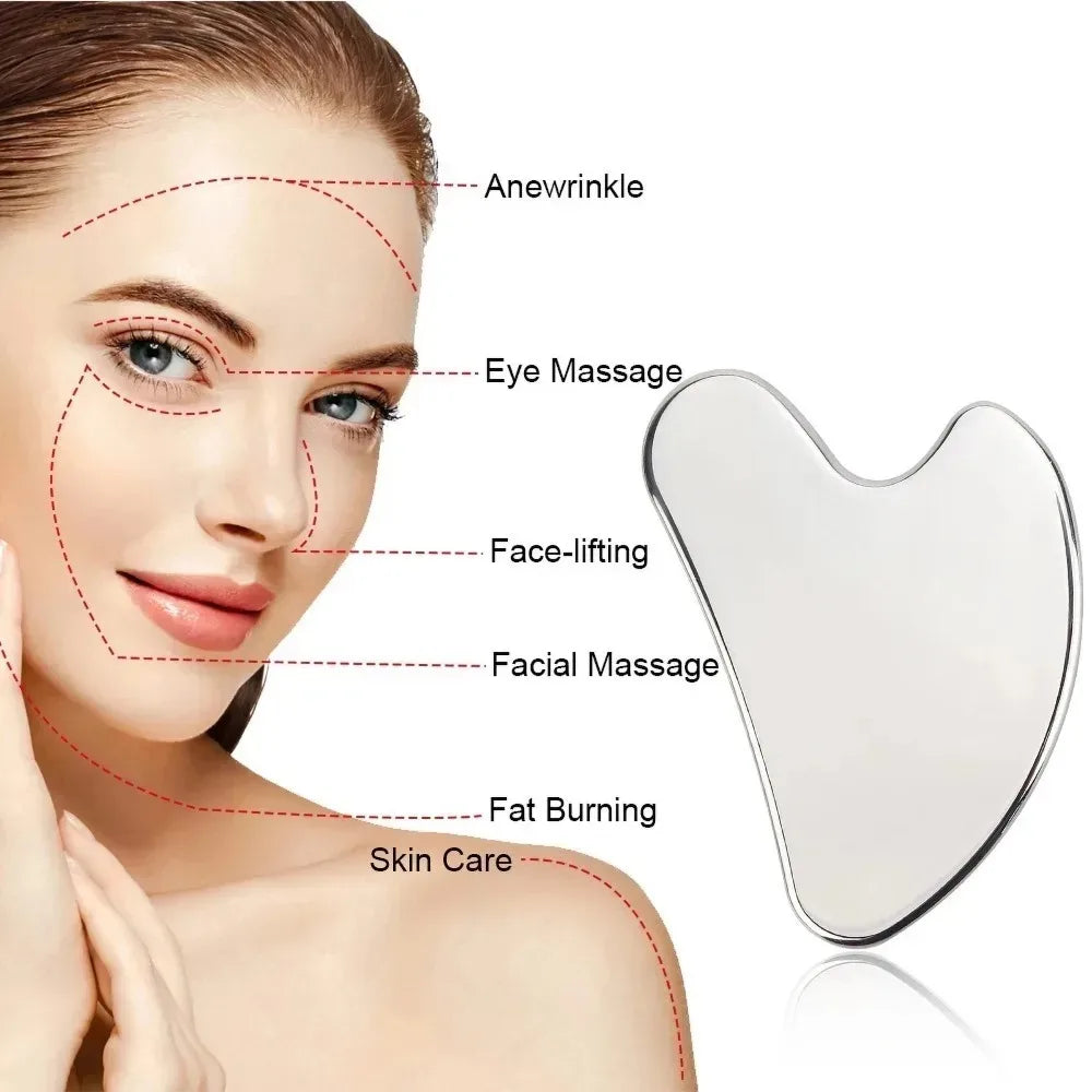 Ice Face Roller & Stainless Steel Gua Sha Tool Set, Facial Massager Ice Roller Skin Care Tool Beauty Set Beauty Skin Care Tools