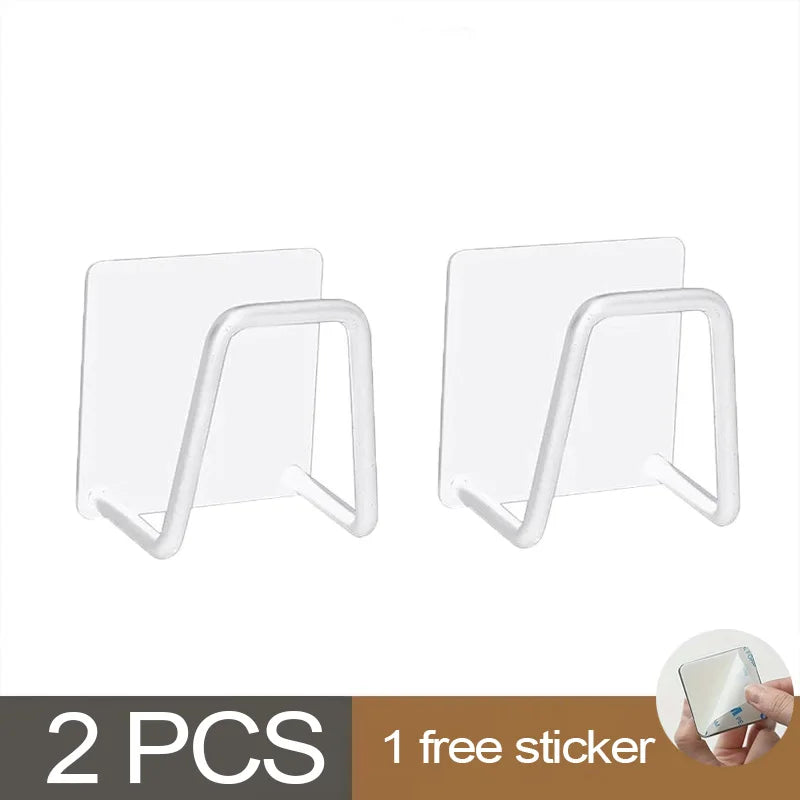 Kitchen Sponge Holder Sink Sponge Rack Stainless Steel Sponges Stand Drainer Sponges Sink Shelf for Knife Towel Holder Wall Hook