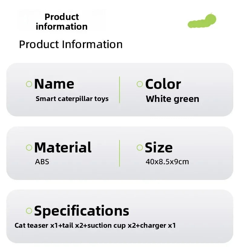 Creatives Durable Scratch Resistant Cat Teasing Stick Intelligent Sensing Interactive Cats Toy Usb Rechargeable Caterpillars Toy