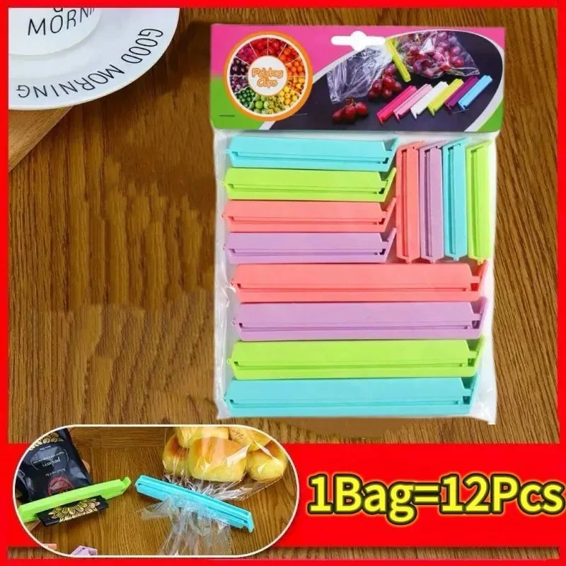 Portable Kitchen Storage Food Snack Seal Sealing Bag Clips Sealer Clamp Plastic Tool Kitchen Accessories Food Bag Clips