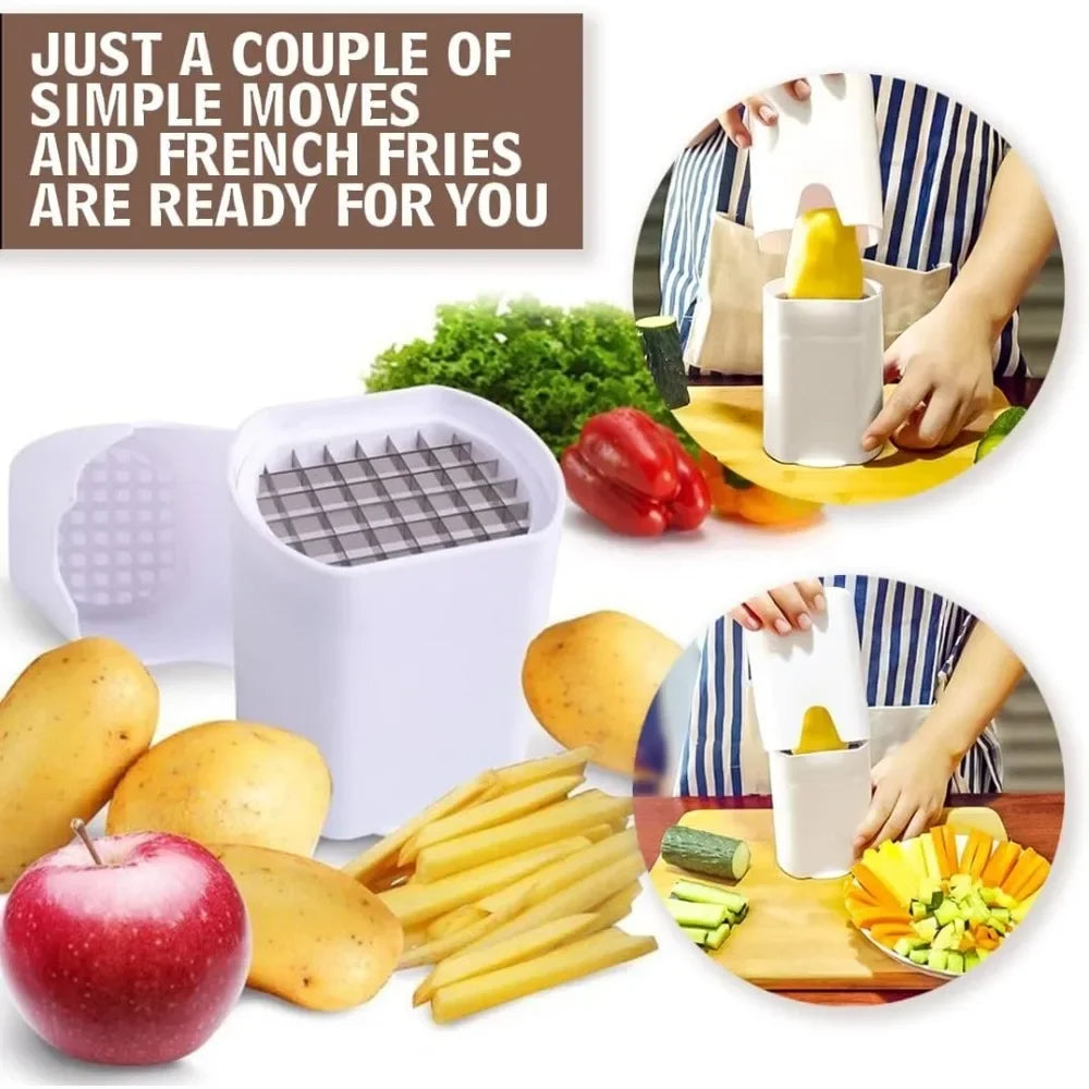 Potato Chippers French Fries Chip Potato Cutter Vegetable Chopper Slice Kitchen Tool Thin Home Vegetable Fruit Slicer Choppers