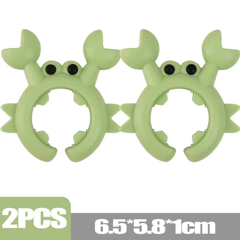 6/1PCS Small Crab Spatula Holder Anti Scalding Overflow Silicone Pot Clip Spoon Holder Clip Universal Shovel Rack Kitchen Gadget