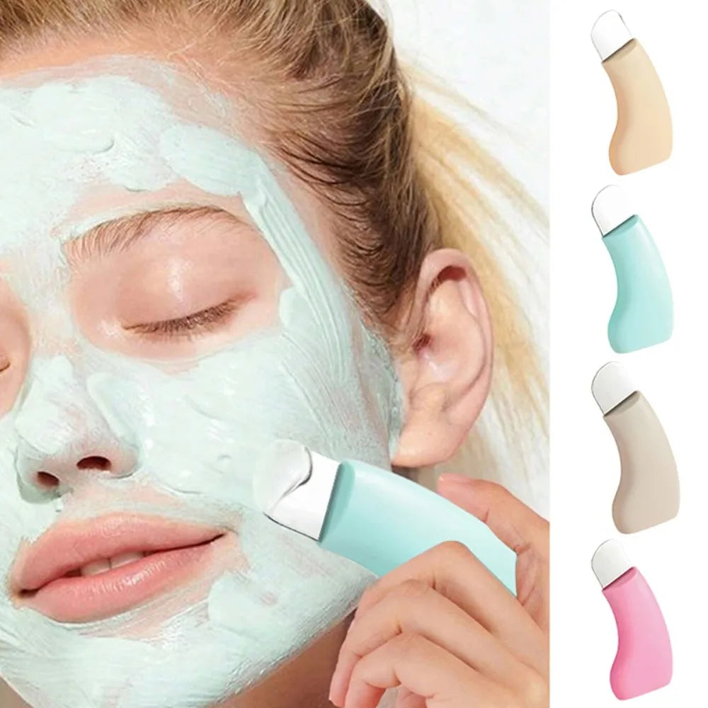 2 in 1 Facial Blackhead Removal Tool Silicone Face Scraper for Deep Cleansing Face Spatula Nose Whitehead Remover Skin Care Tool