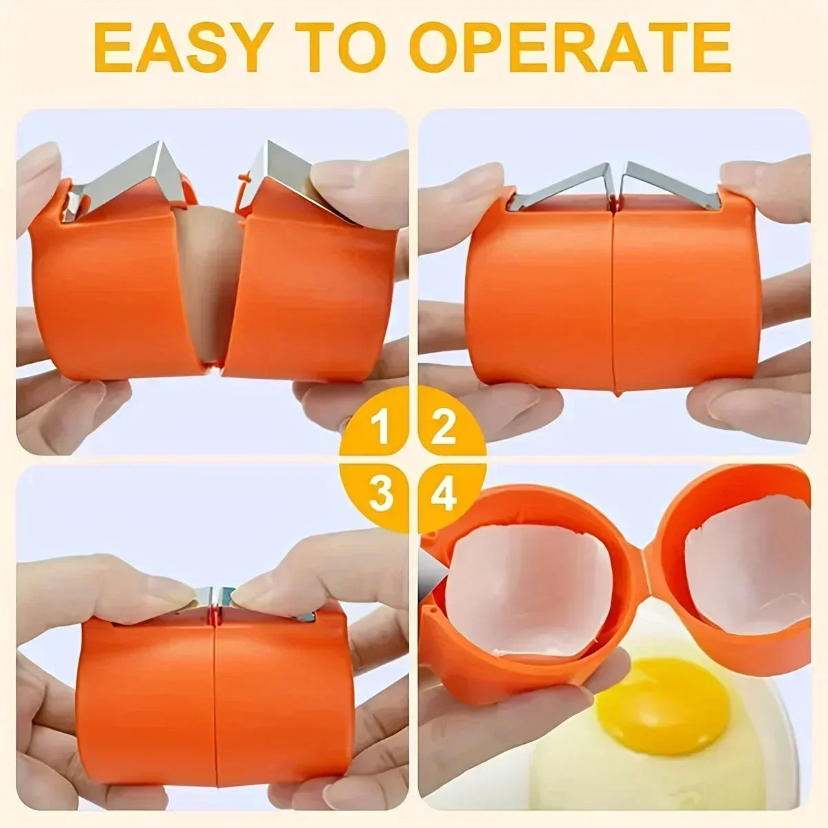 New Egg Shell Opener Press Egg Shell Separator Portable Egg Opener Kitchen Handheld Egg Shell Crusher Household