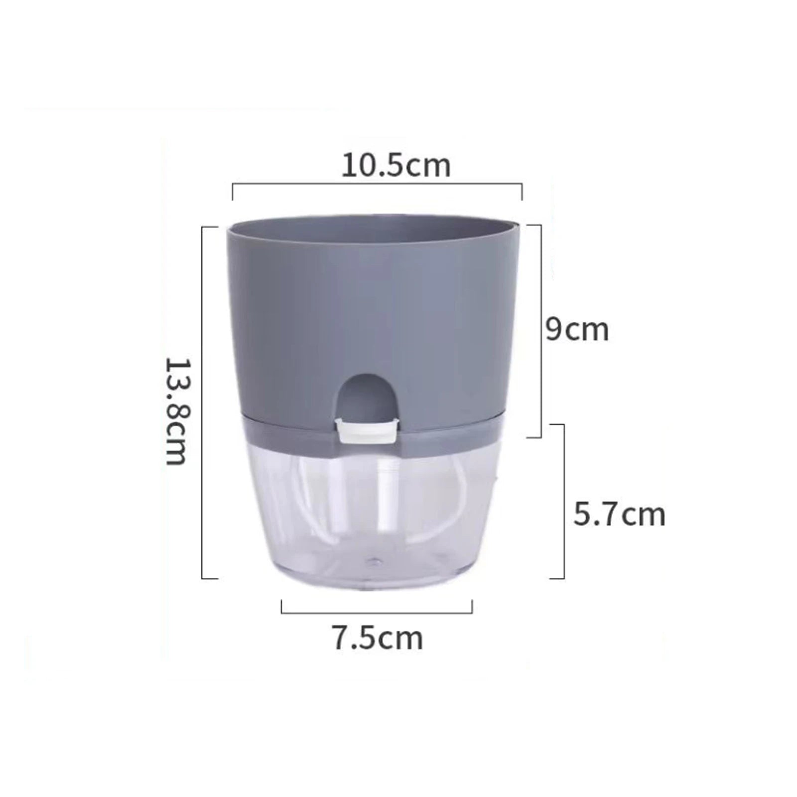 8.2/10.5/15.3/23.5cm Hydroponic Pot Self Watering Flower Pot Liquid Farming Soilless Cultivation Planter Cotton Rope Watering