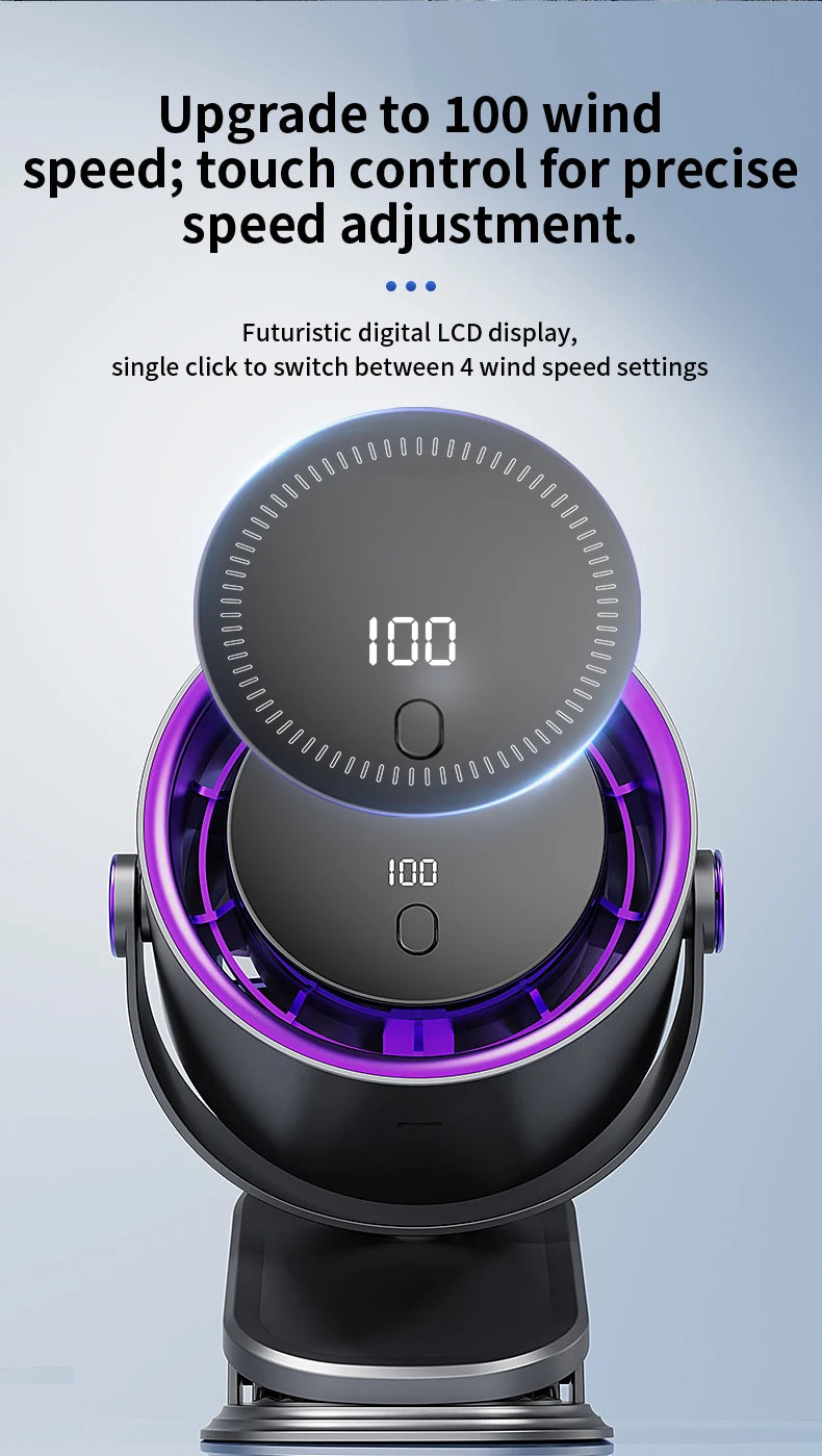 Multi-functional Circulating Fan With Clip 3-in-1 Turbo Fan Electric High-speed Clip Fan 100 levels of free adjustment Mini Fan