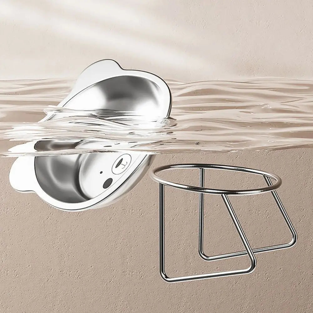 15 Degree Inclined Stainless Steel Cat Bowl Detachable Anti Overturning Elevated Cat Water Bowl Neck Protection Anti-flip