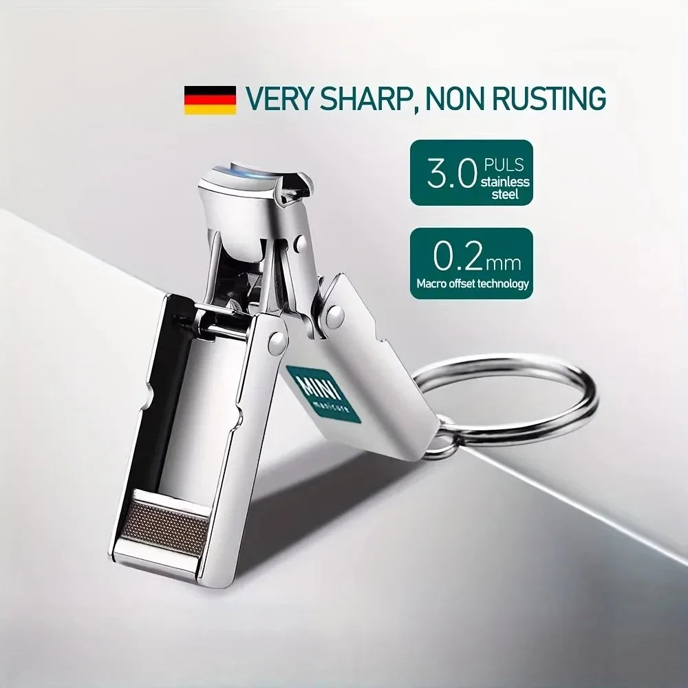 Nail Clippers Collapsible Portable Travel Nail Cutter Fingernail Scissors Trimmer Stainless Steel Pedicure Manicure Tools