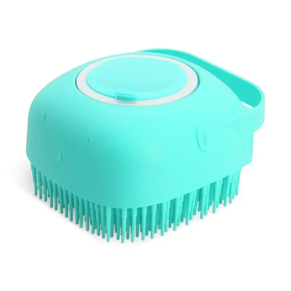 Cat Massage Comb Pet Dog Shampoo Brush 2.7oz 80ml Grooming Scrubber  for Bathing Short Hair Soft Silicone Rubber