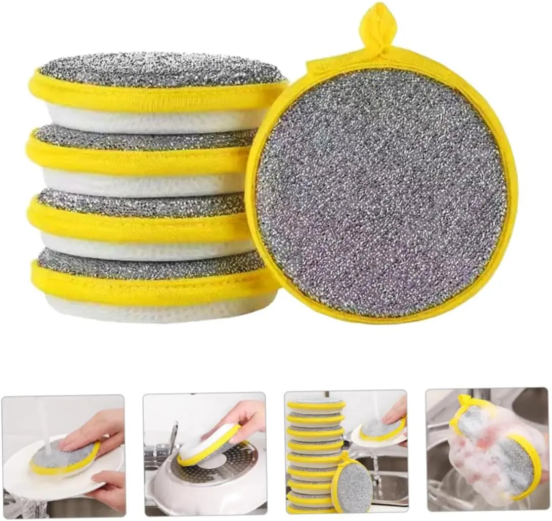 Double Side Dish Wash Sponges Dishwashing Sponge Dish Washing Brush Pan Pot Household Cleaning Cloths Reusable Kitchen Tools