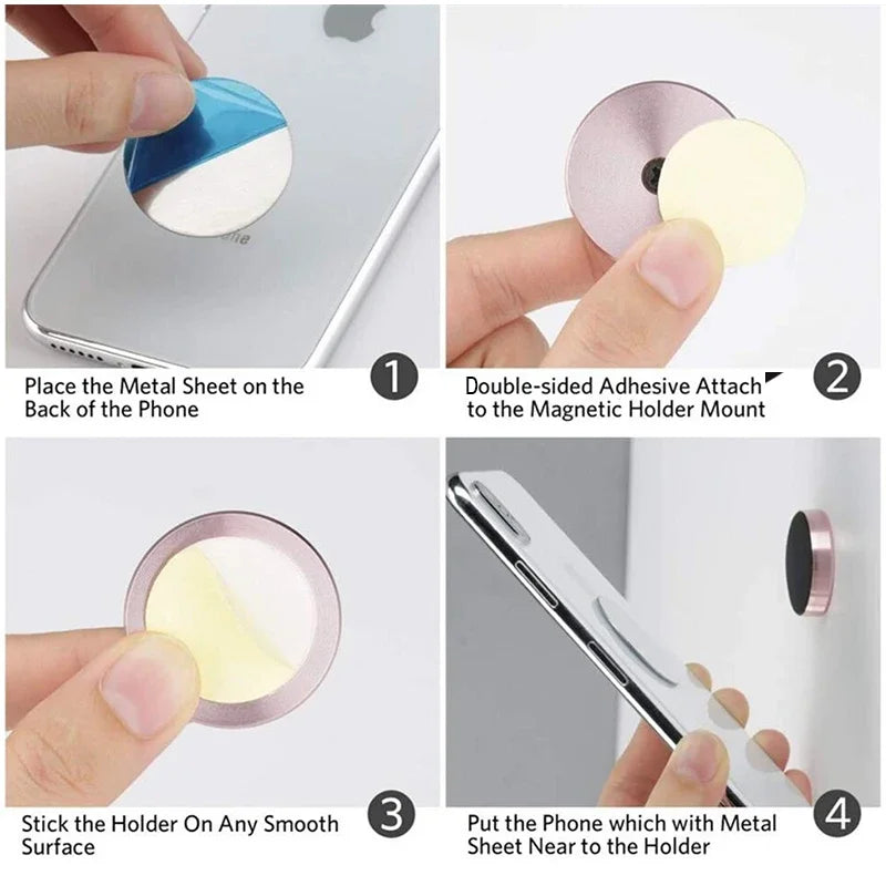 Magnetic Car Phone Holder Universal Car Phone Stand For iPhone Samsung Dashboard Wall Mounted Car Magnet Sticker