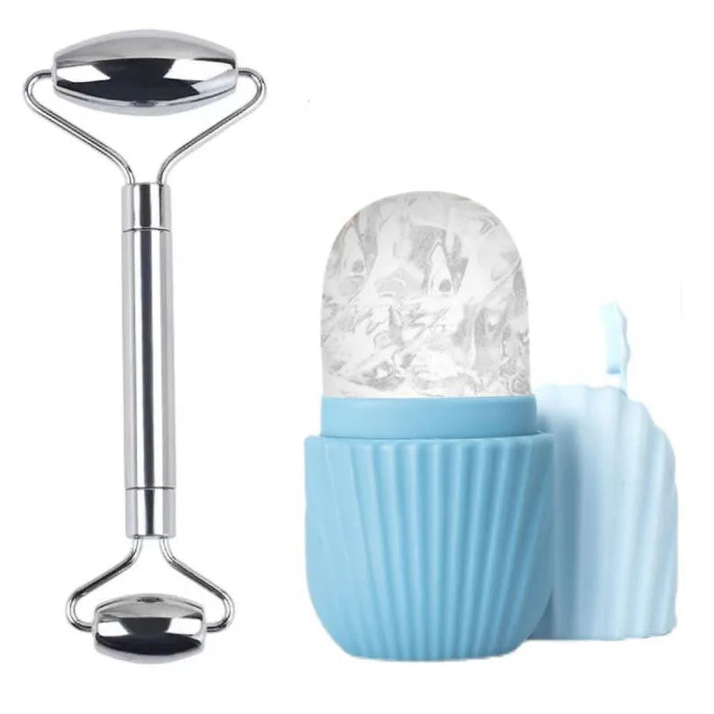 Ice Face Roller Facial Skincare Ice Roller Set Face Massage Roller Lifting Contouring Facial Cleansing Skin Care Tools