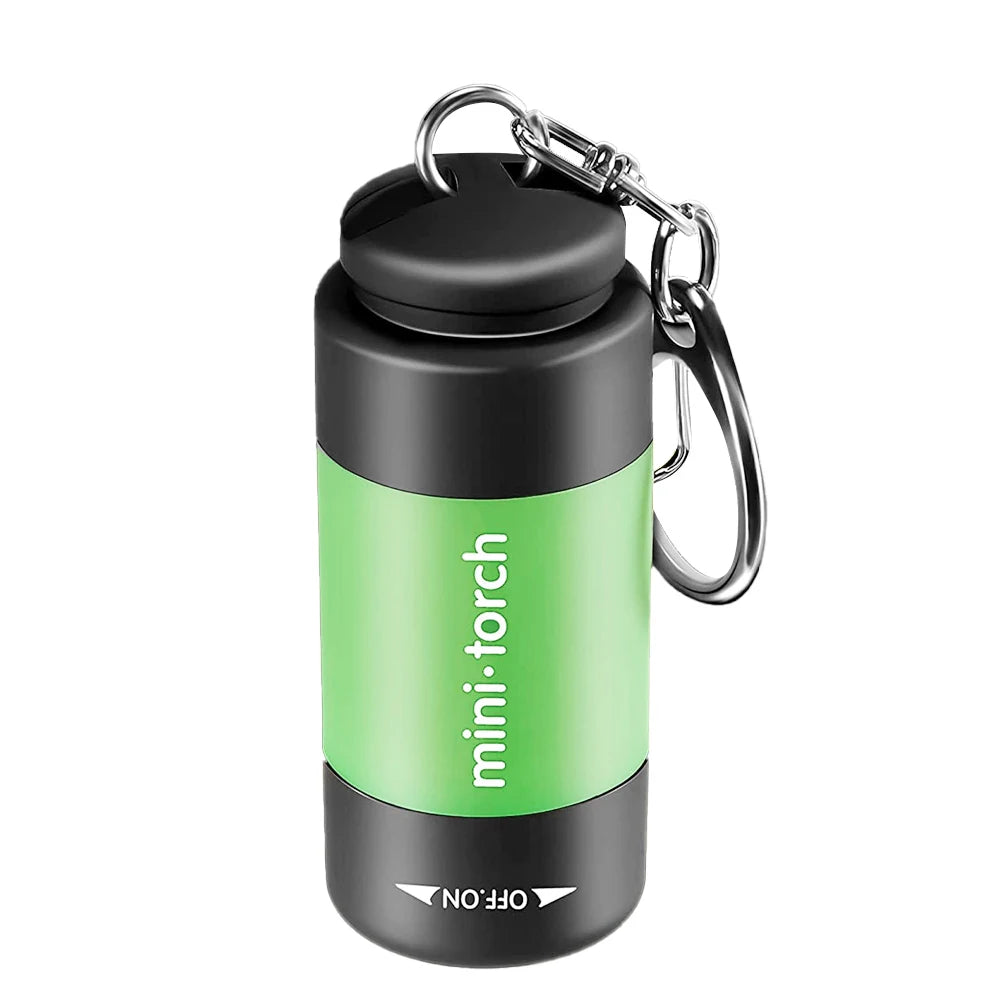 Super Bright Outdoor Keychain Flashlight Rechargeable Waterproof LED Mini Pocket Flashlight For Camping Hiking Emergencies