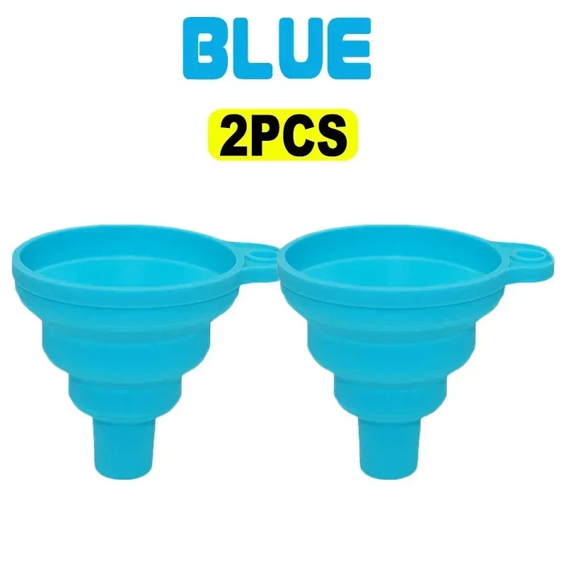 Foldable Silicone Funnel Collapsible Universal Funnels Beer Oil Liquid Hopper Kitchen Cooking Accessories Engine Tools Trechter