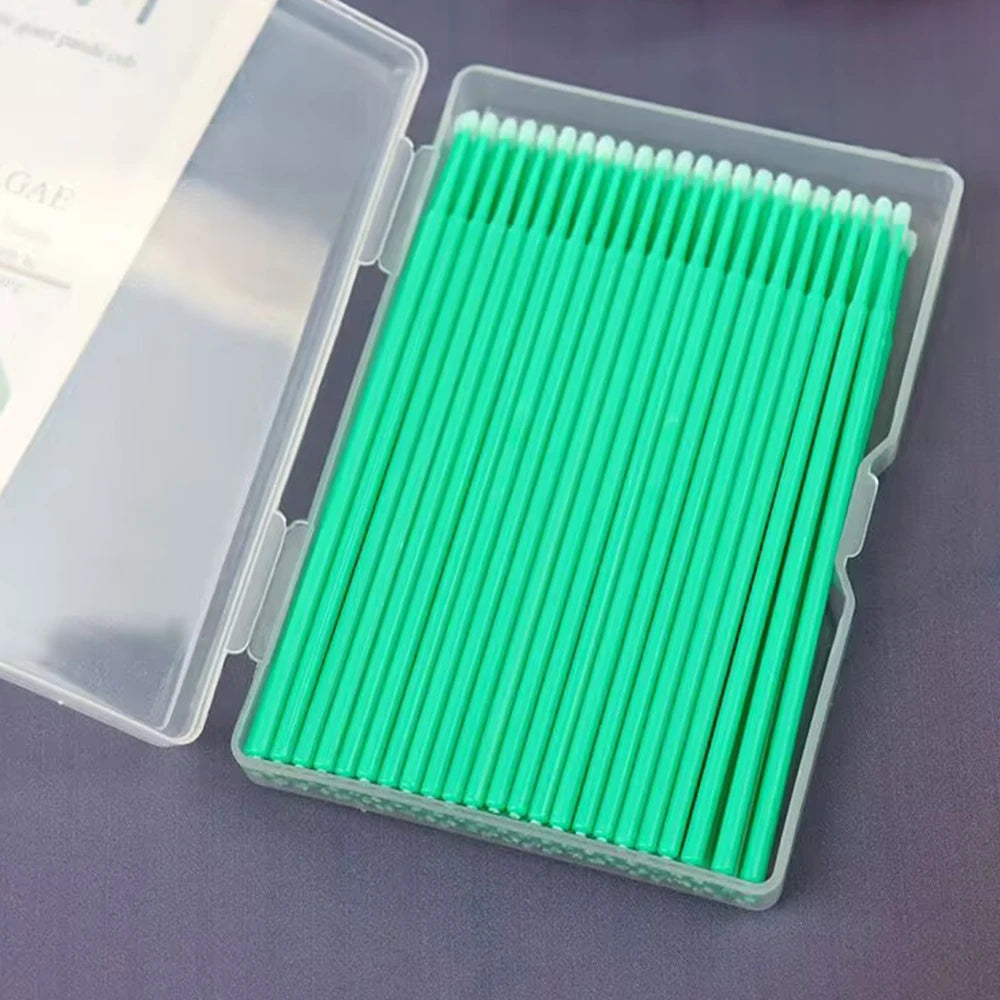 100pcs/box Disposable MicroBrush Eyelash Cleaning Brush Lash Extension Individua Tool For Eyelashes Removing Swab Accessories