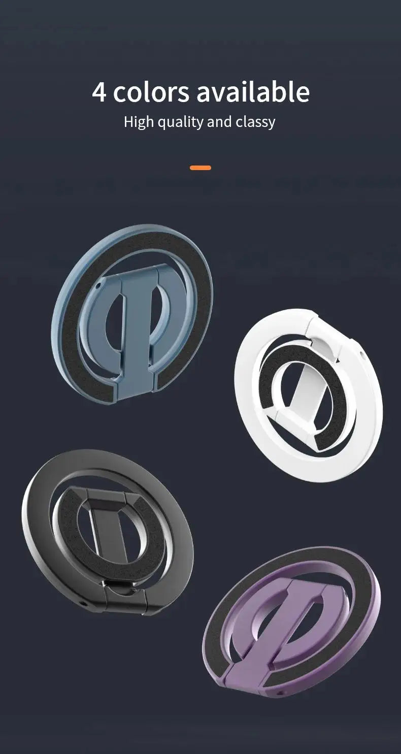 Double Sided Magnetic Phone Ring Holder For IPhone Samsung Foldable Stand For Apple MagSafe Compatible Mobile Phone Accessories