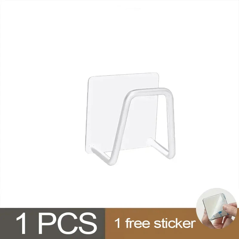 Kitchen Sponge Holder Sink Sponge Rack Stainless Steel Sponges Stand Drainer Sponges Sink Shelf for Knife Towel Holder Wall Hook