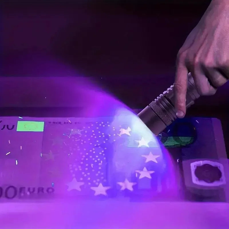 Mini LED UV Flashlight Zoomable 365nm 395nm Ultraviolet Lamp Portable Pocket Torch Money Scorpion Pet Urine Stain Detector Tools