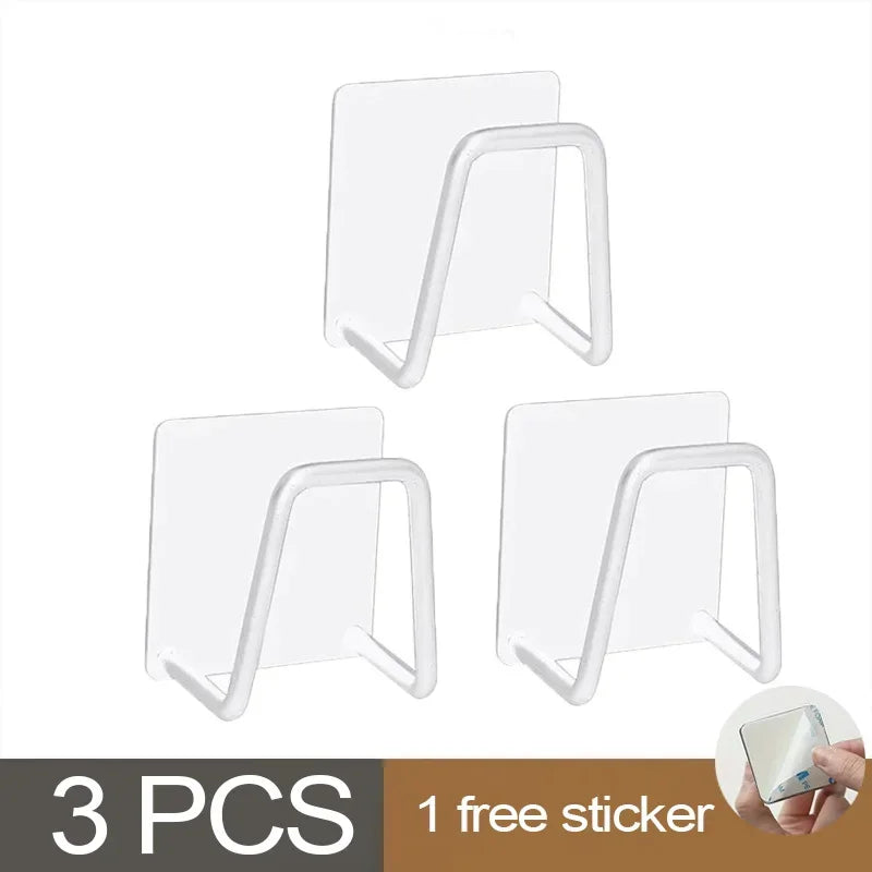 Kitchen Sponge Holder Sink Sponge Rack Stainless Steel Sponges Stand Drainer Sponges Sink Shelf for Knife Towel Holder Wall Hook